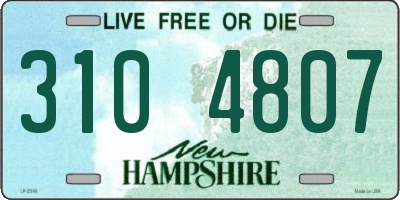 NH license plate 3104807