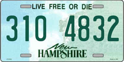 NH license plate 3104832