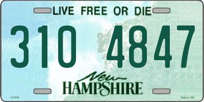 NH license plate 3104847
