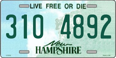 NH license plate 3104892