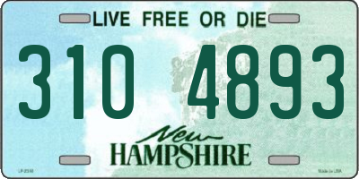 NH license plate 3104893