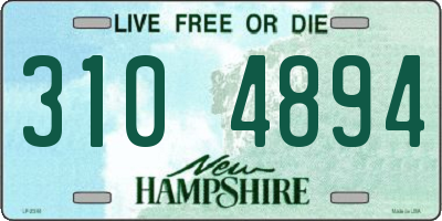 NH license plate 3104894