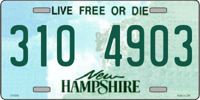 NH license plate 3104903