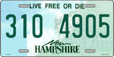 NH license plate 3104905