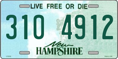 NH license plate 3104912