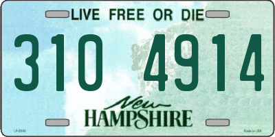NH license plate 3104914