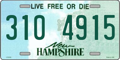 NH license plate 3104915