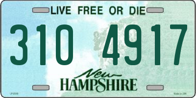 NH license plate 3104917