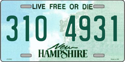 NH license plate 3104931