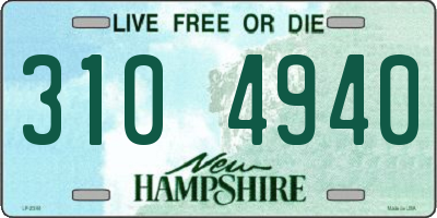 NH license plate 3104940