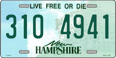 NH license plate 3104941