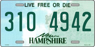 NH license plate 3104942