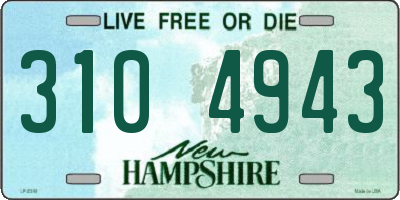 NH license plate 3104943