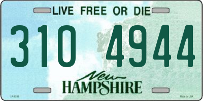 NH license plate 3104944