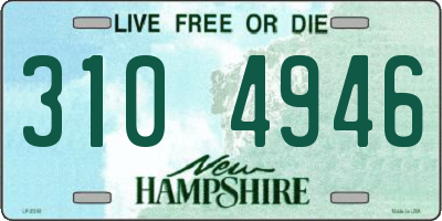 NH license plate 3104946