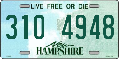 NH license plate 3104948
