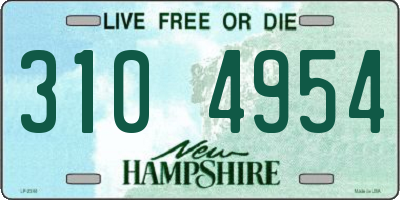 NH license plate 3104954