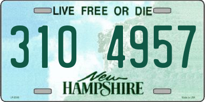 NH license plate 3104957