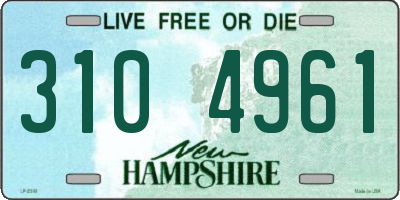 NH license plate 3104961
