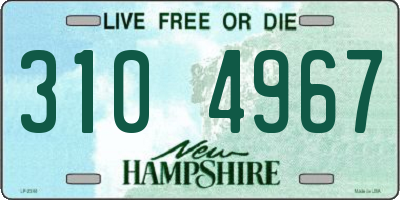 NH license plate 3104967