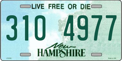 NH license plate 3104977
