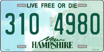 NH license plate 3104980