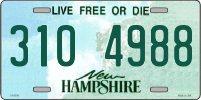 NH license plate 3104988