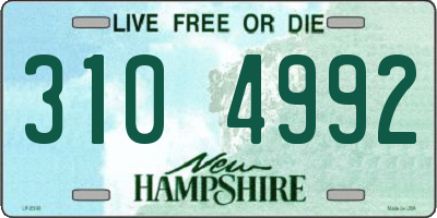 NH license plate 3104992