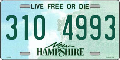 NH license plate 3104993