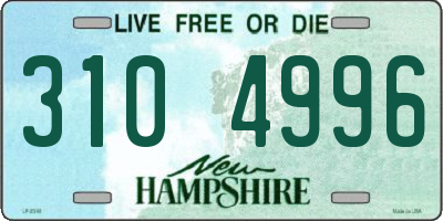 NH license plate 3104996