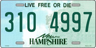 NH license plate 3104997