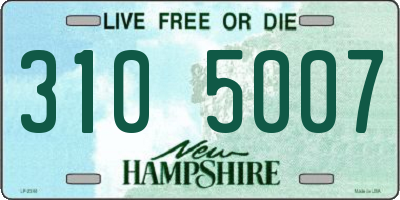 NH license plate 3105007