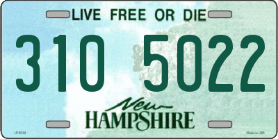 NH license plate 3105022