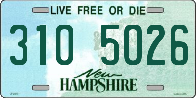 NH license plate 3105026