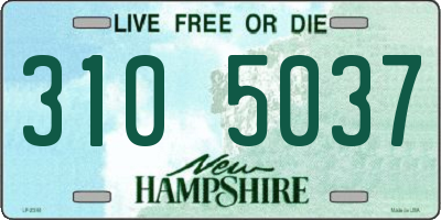 NH license plate 3105037