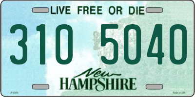 NH license plate 3105040