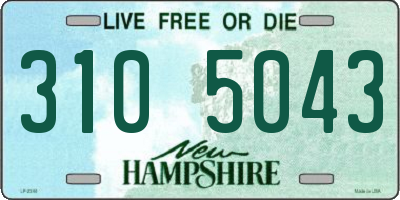 NH license plate 3105043
