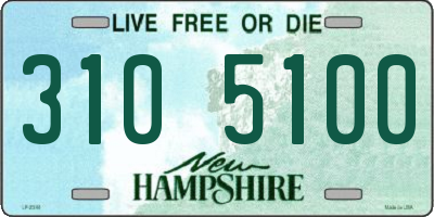 NH license plate 3105100