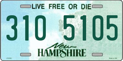 NH license plate 3105105