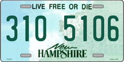 NH license plate 3105106