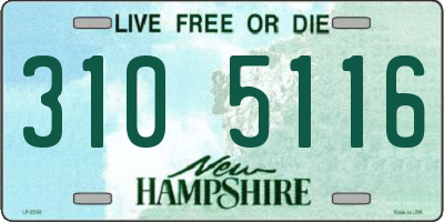 NH license plate 3105116