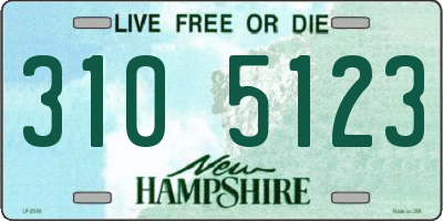 NH license plate 3105123