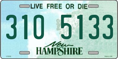 NH license plate 3105133