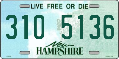 NH license plate 3105136