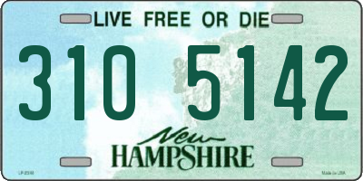 NH license plate 3105142