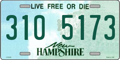NH license plate 3105173