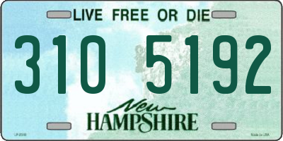 NH license plate 3105192