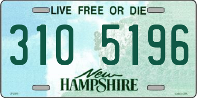 NH license plate 3105196
