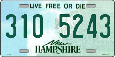 NH license plate 3105243