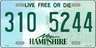 NH license plate 3105244